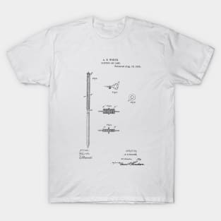 Electric Arc Lamp Vintage Patent Hand Drawing T-Shirt